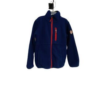 EUC: Boy's Free Country sz 5/6 Navy Blue Highland Sherpa Jacket